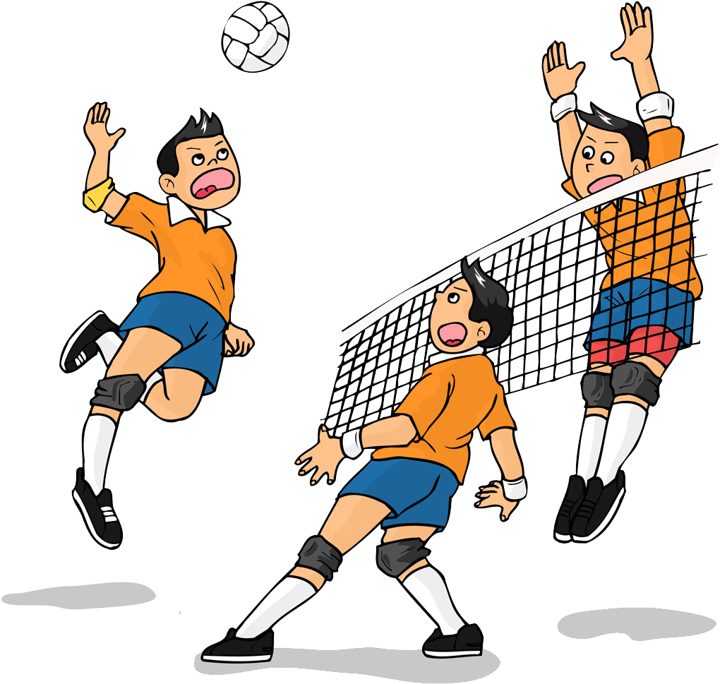 Animated Volleyball Action Clipart PNG
