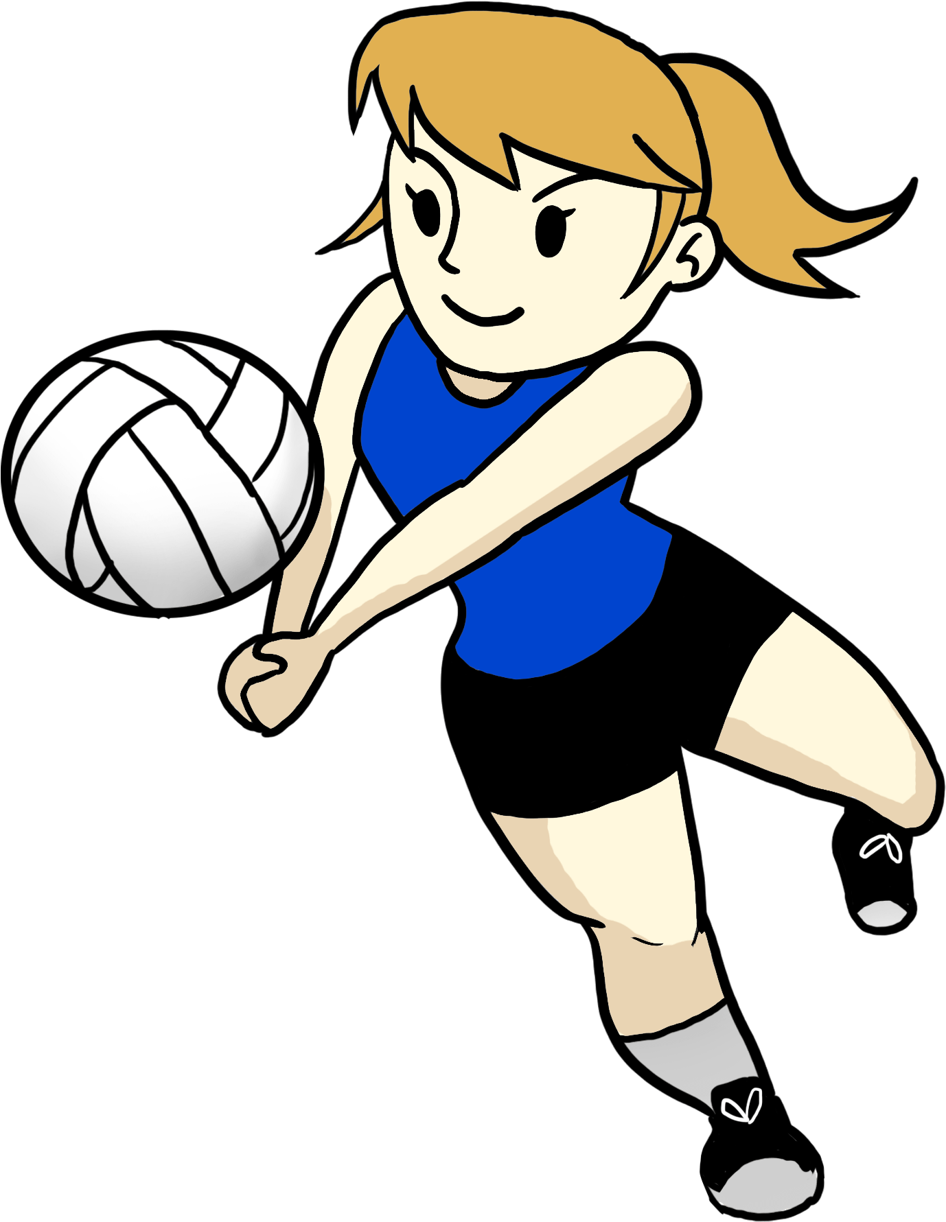Animated Volleyball Player Clipart PNG