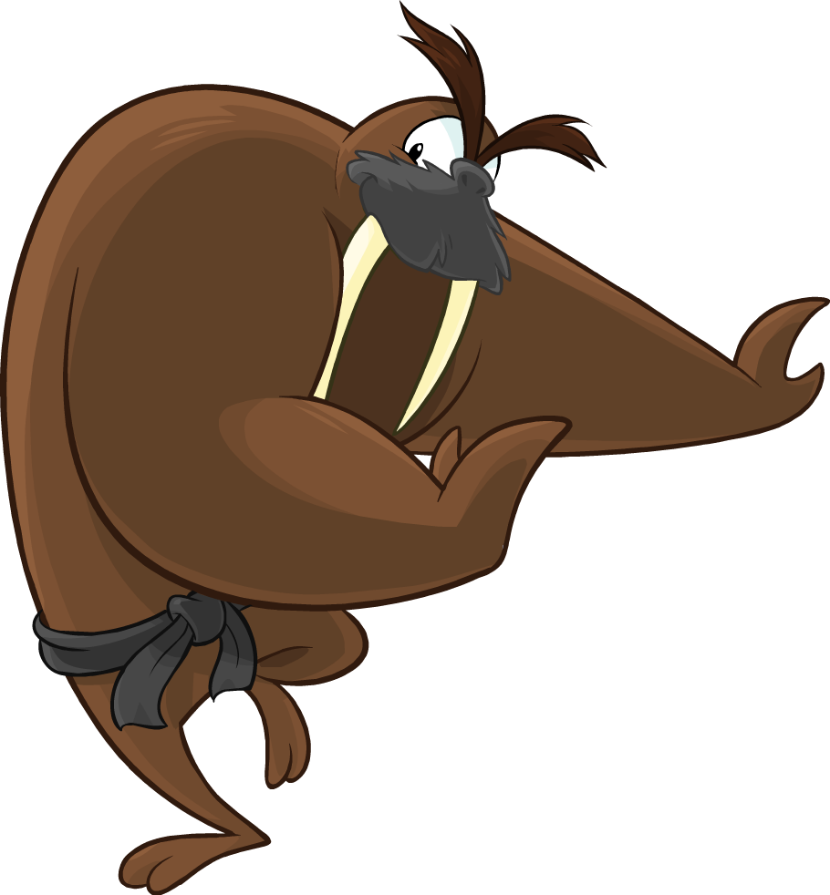 Animated Walrus Character PNG