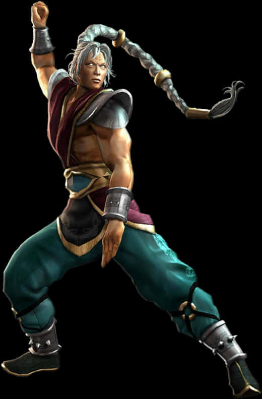 Animated Warrior Pose PNG