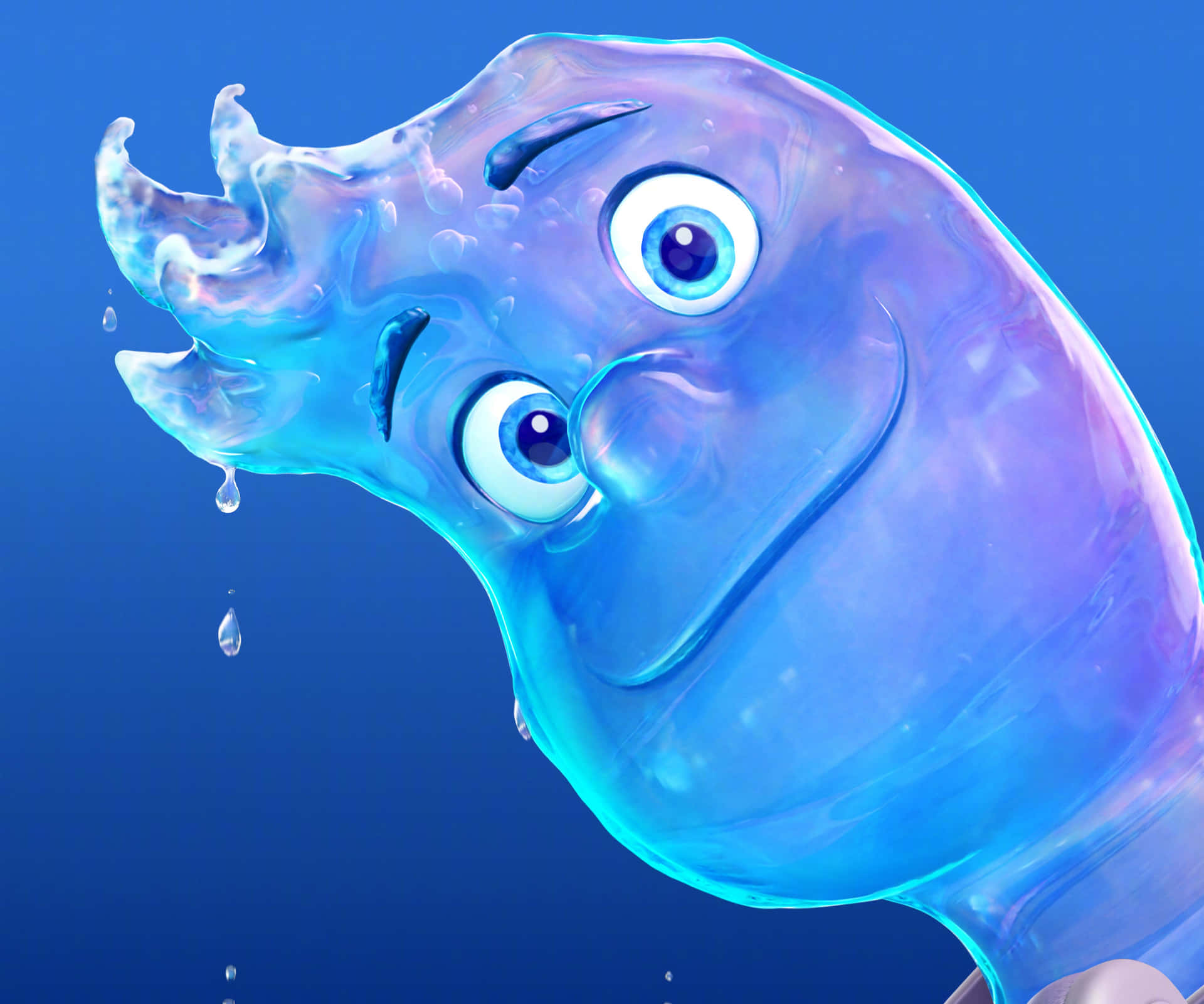 Animated Water Character Expression Wallpaper