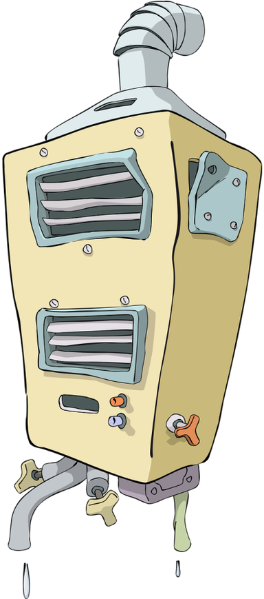 Animated Water Heater Design PNG