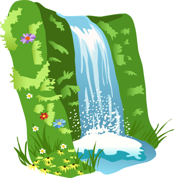 Animated Waterfall Nature Scene PNG