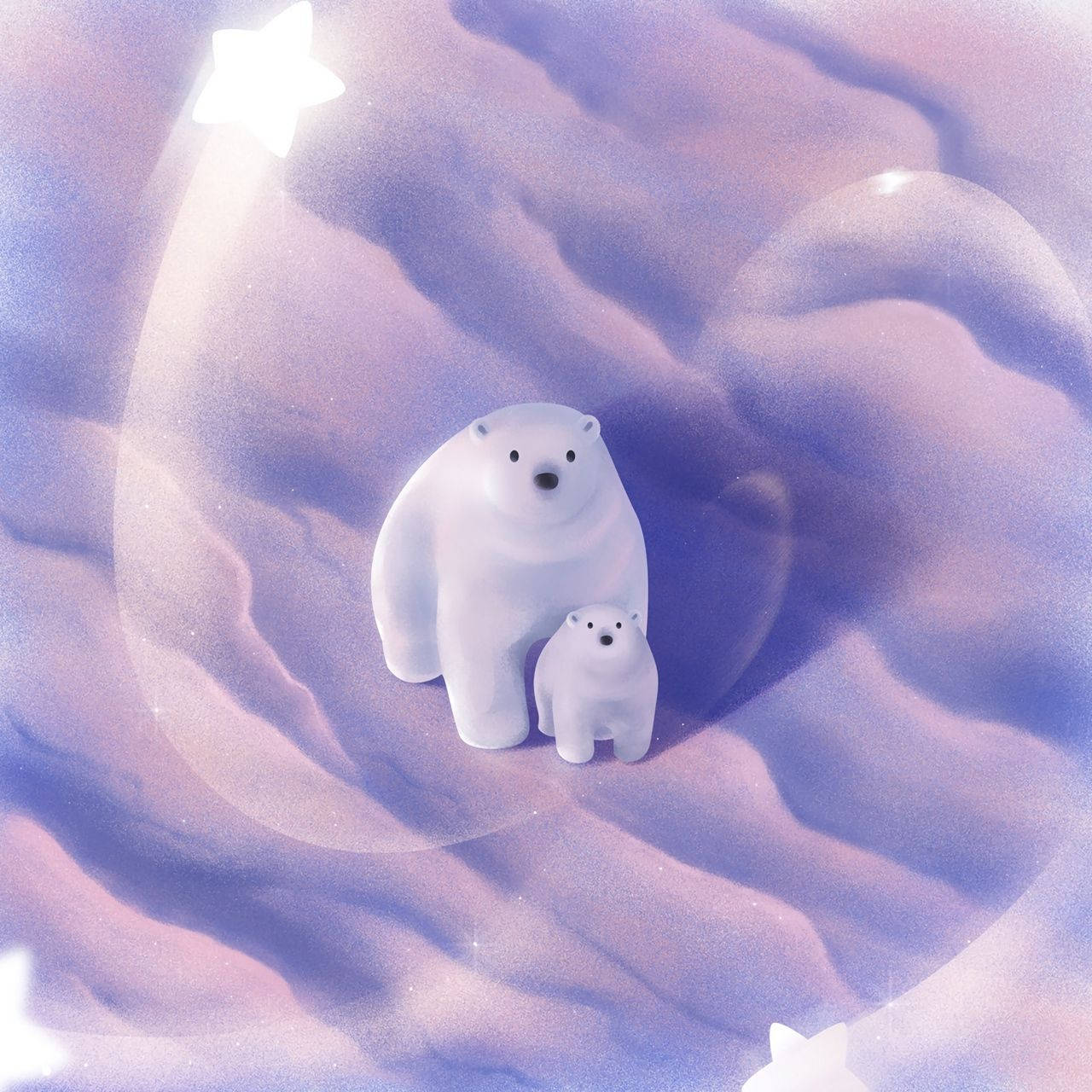 Animated White Polar Bears