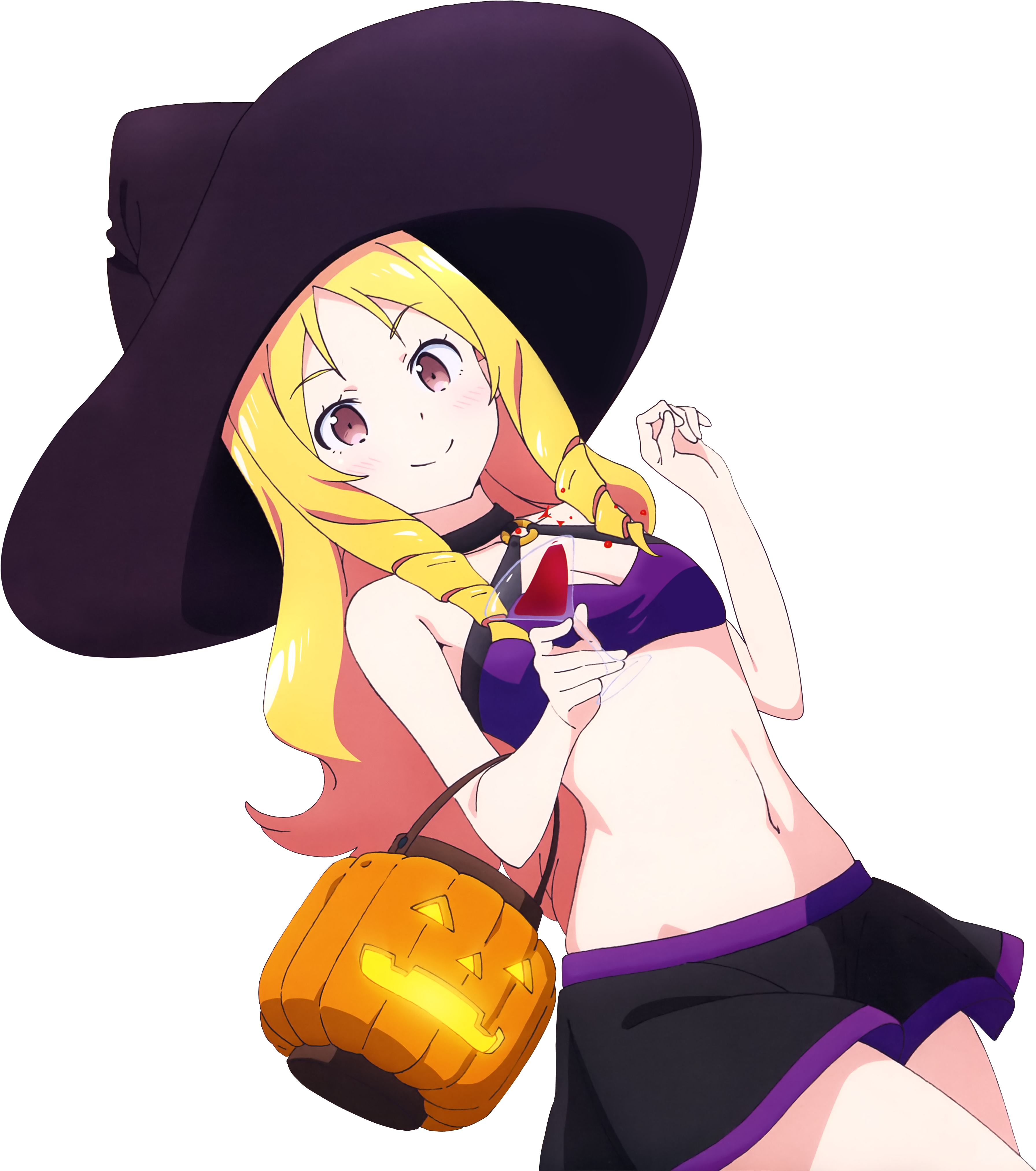 Animated Witch Halloween Costume PNG
