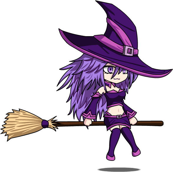 Animated Witchon Broomstick PNG