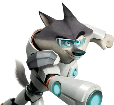 Animated Wolf Astronaut Character PNG