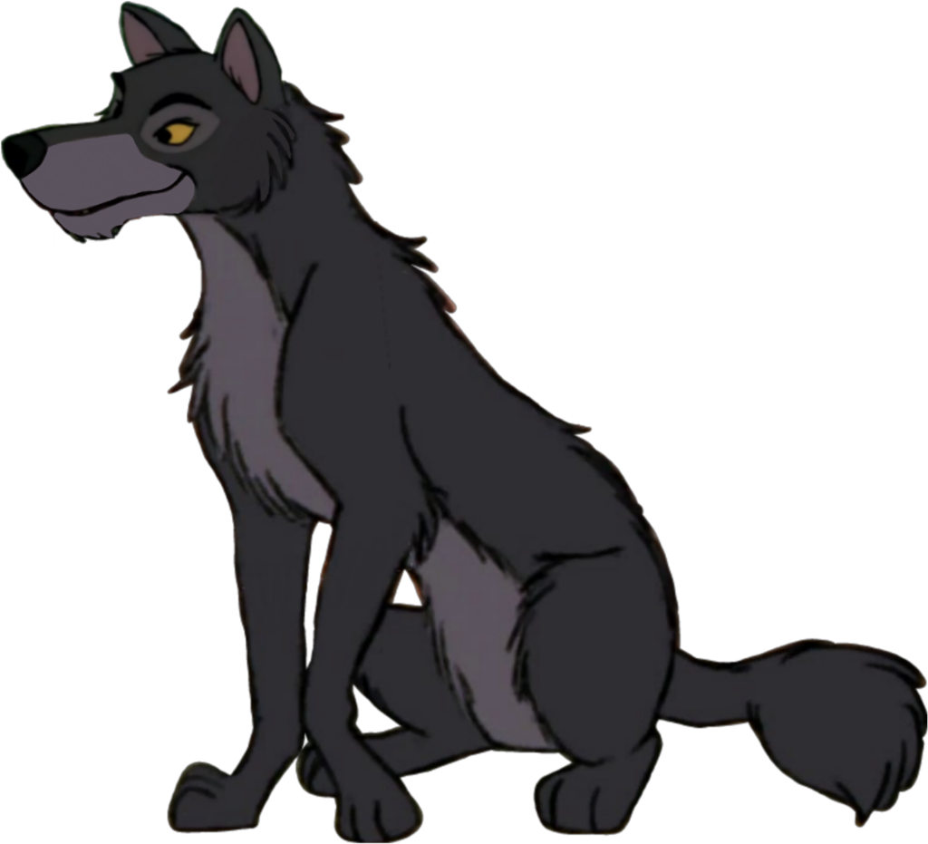 Animated Wolf Side View PNG