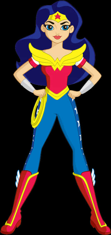 Animated Wonder Woman Stance PNG