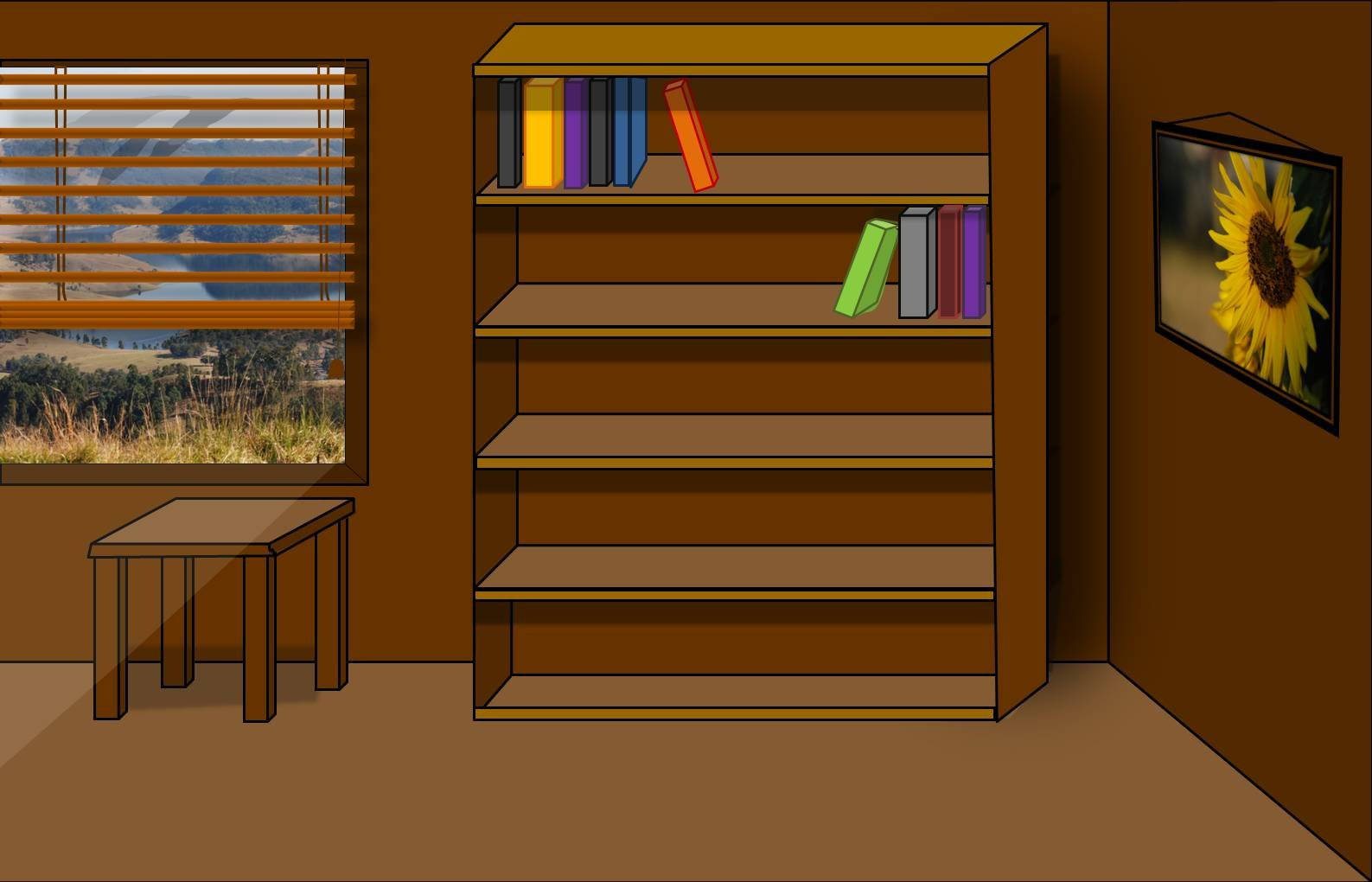Animated Wooden Bookshelf Wallpaper