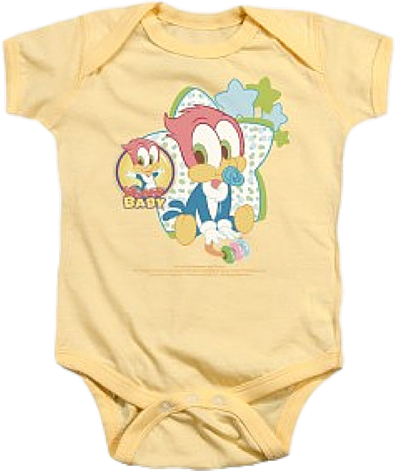Animated Woodpecker Baby Onesie PNG