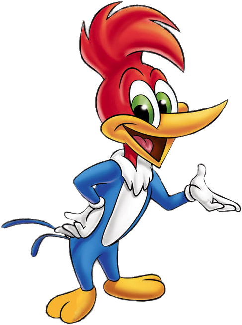 Animated Woodpecker Character PNG