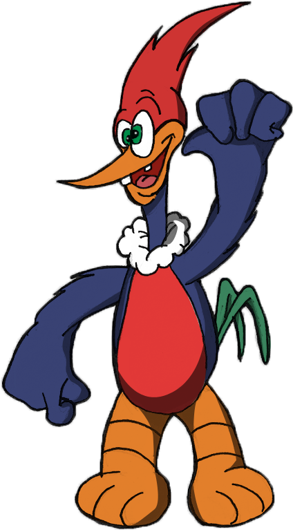 Animated Woodpecker Pose PNG