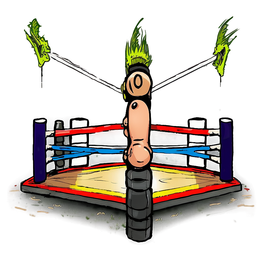 Animated Wrestling Ring Scene Png Ova PNG