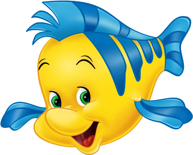 Animated Yellow Fish Character PNG
