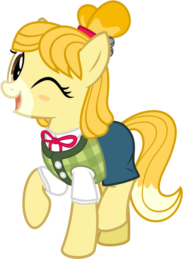 Animated Yellow Pony Character PNG