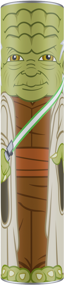 Animated Yoda With Lightsaber PNG