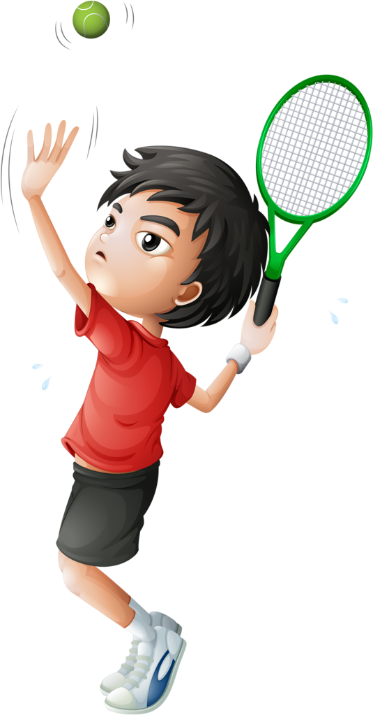 Animated Young Badminton Player PNG