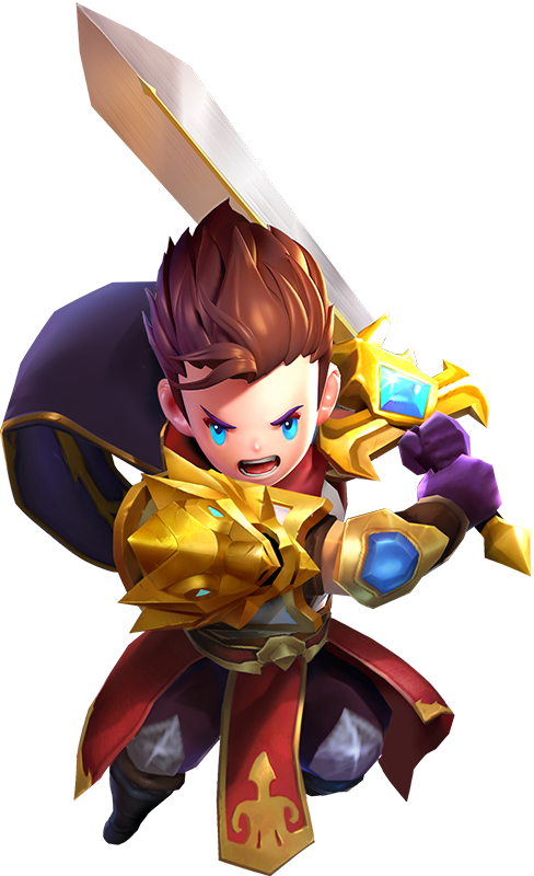 Animated Young Hero With Sword PNG