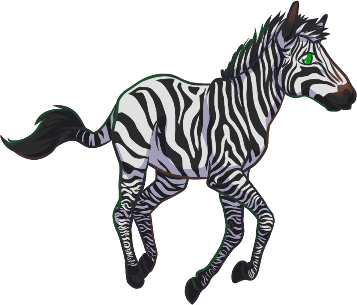 Animated Zebra Galloping PNG