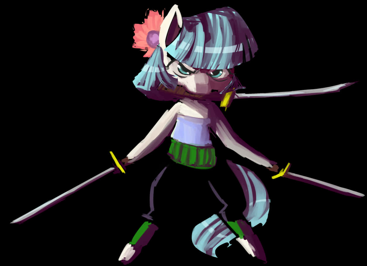 Animated_ Swordfighter_ Character PNG