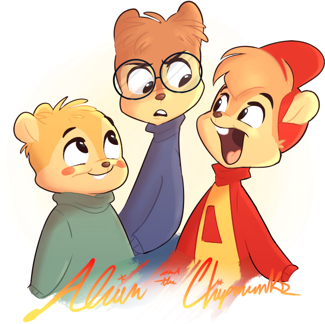 Animated_ Chipmunk_ Trio_ Illustration.png PNG