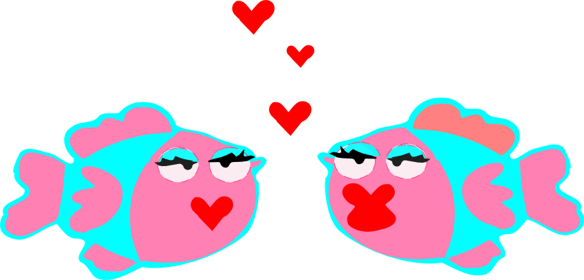 Animated_ Fish_ Love_ Hearts_ Vector PNG