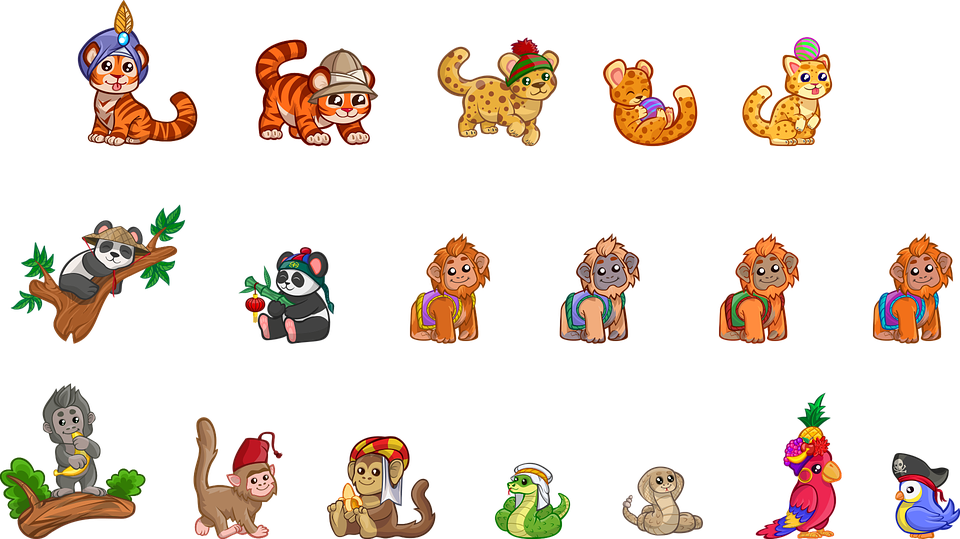 Animated_ Jungle_ Animals_ Collection PNG