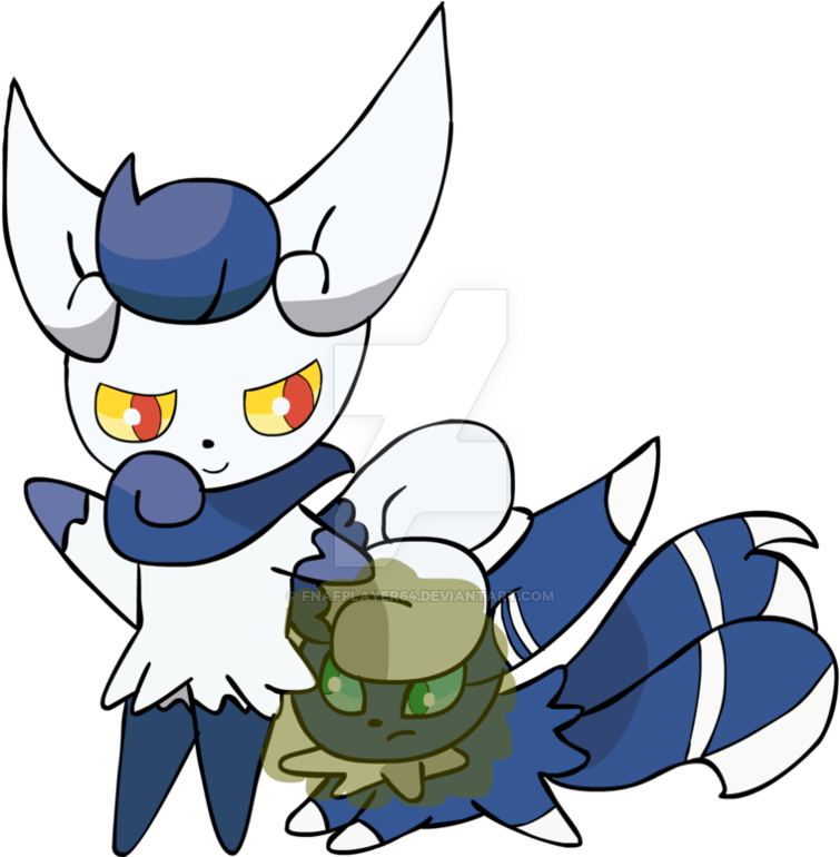 Animated_ Pokemon_ Meowstic_and_ Burmy PNG