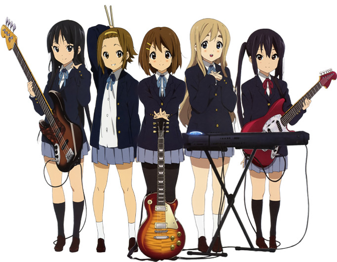 Animated_ School_ Band_ Girls PNG