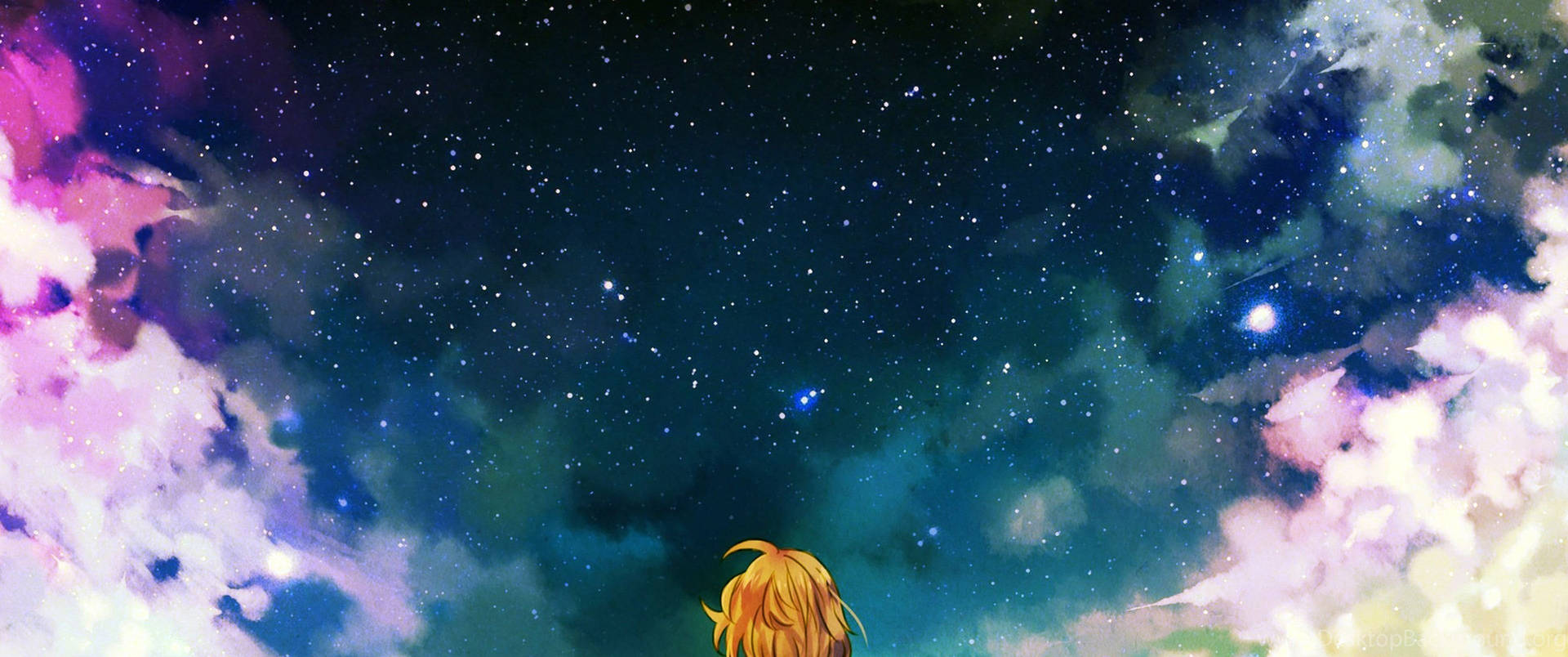 Animation Anime Girl Starry Sky Wallpaper