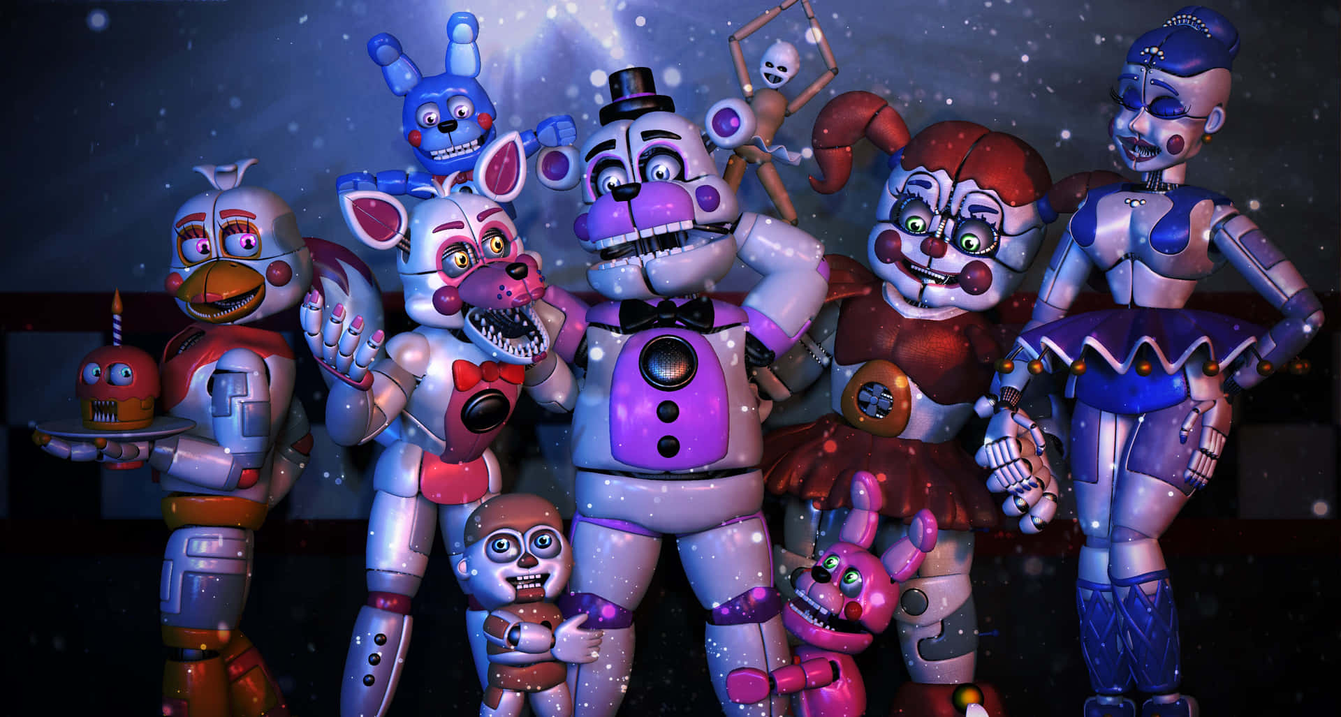 Advanced Animatronic Characters in Action Wallpaper