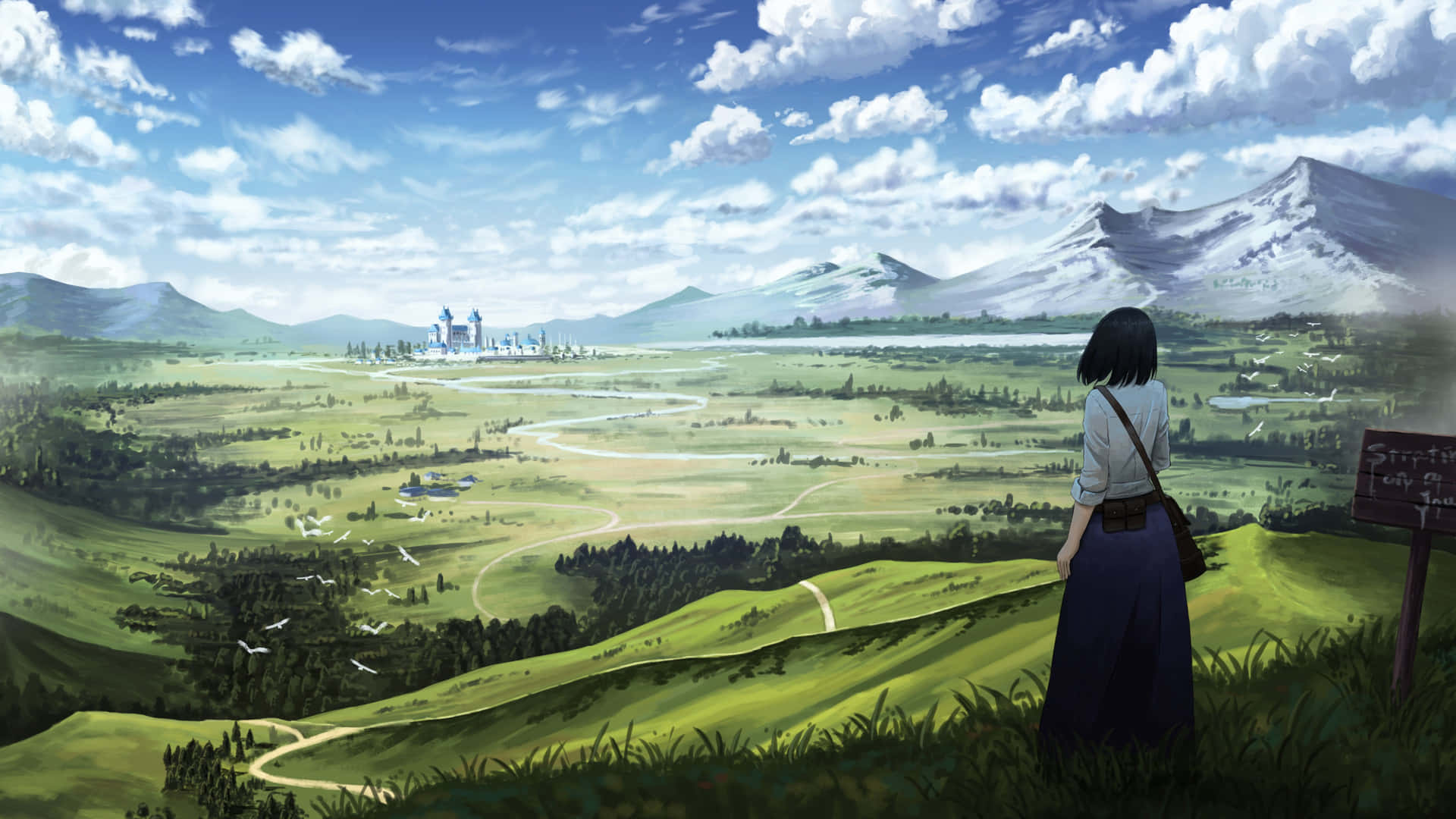 Enfortryllende Anime 4k-billeder Af Et Futuristisk Bylandskab.