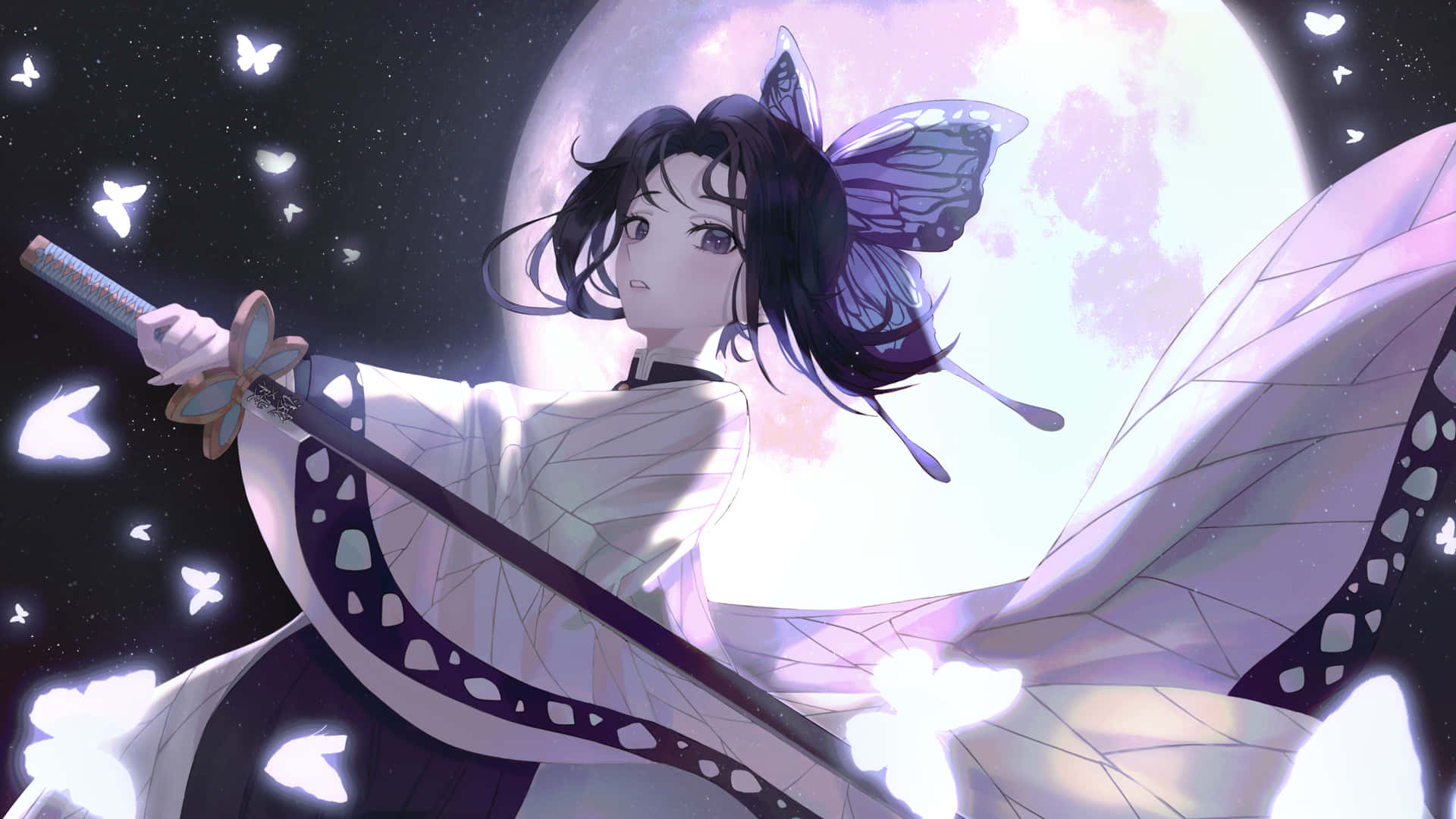 A Girl With A Sword And Butterfly Wings