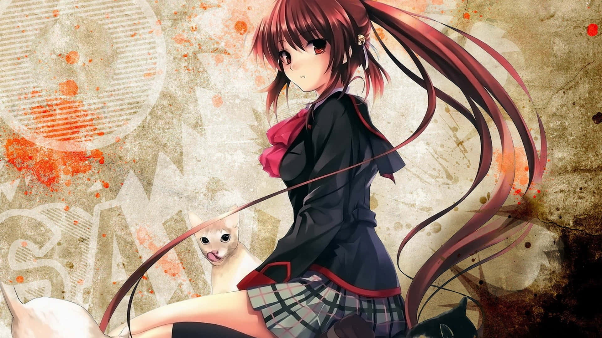 Anime Aesthetic Girl In Uniform Ps4 Wallpaper