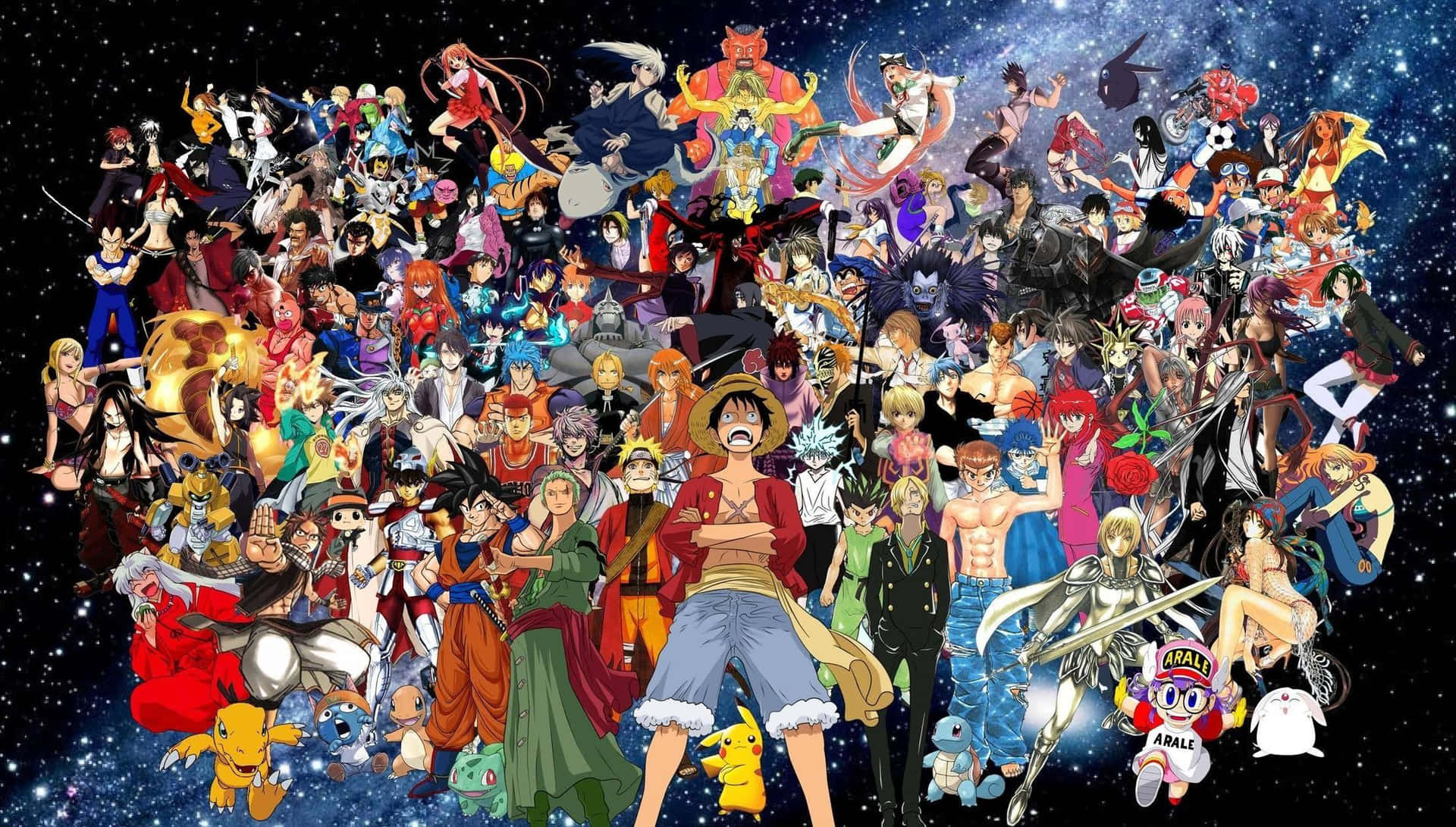 Epischesammlung Aller Anime-charaktere In Hd Wallpaper