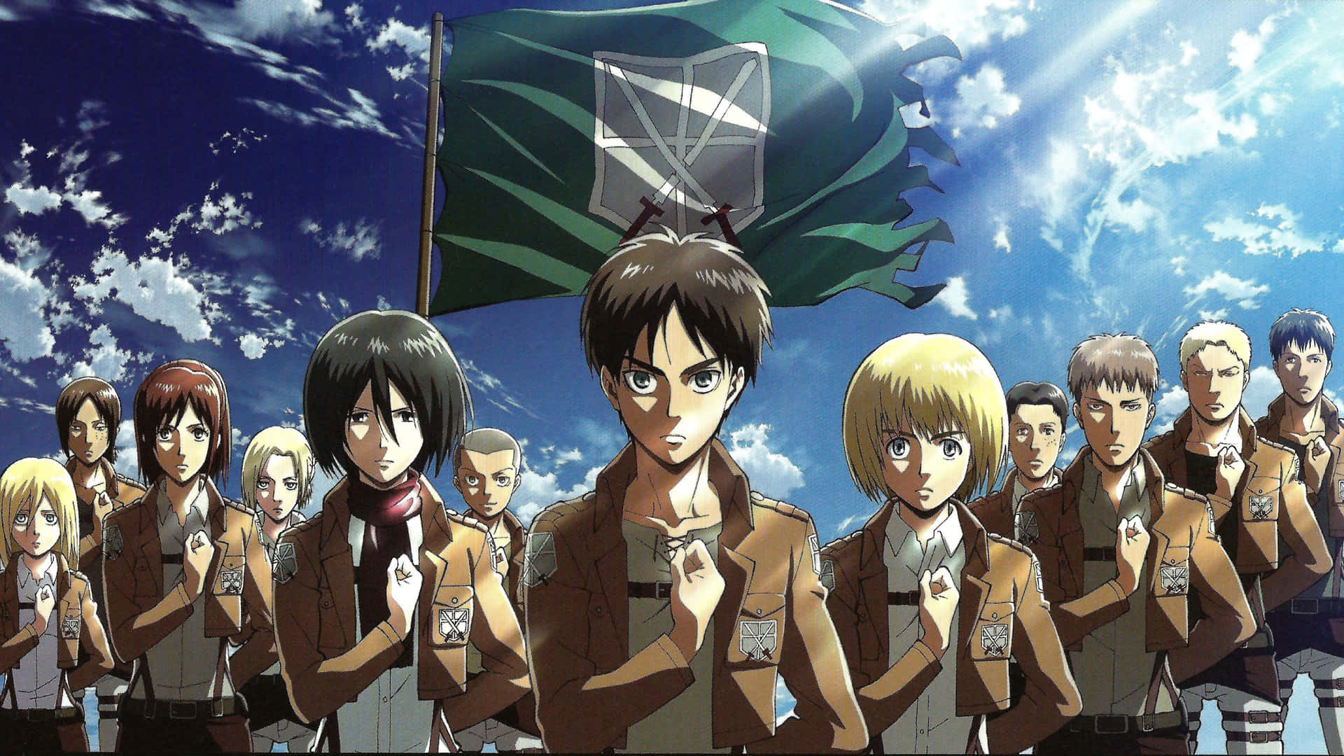 Attack On Titan Anime All Characters Hd Wallpaper