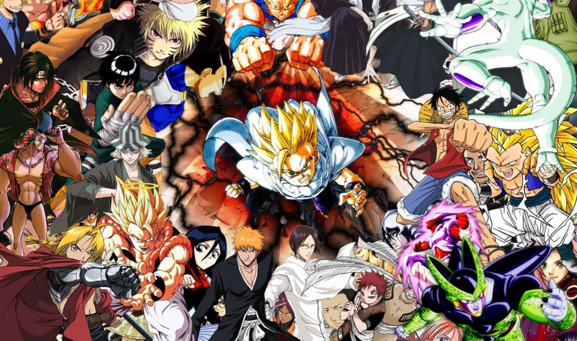 Nyd den fantastiske verden af Anime-karakterer Wallpaper