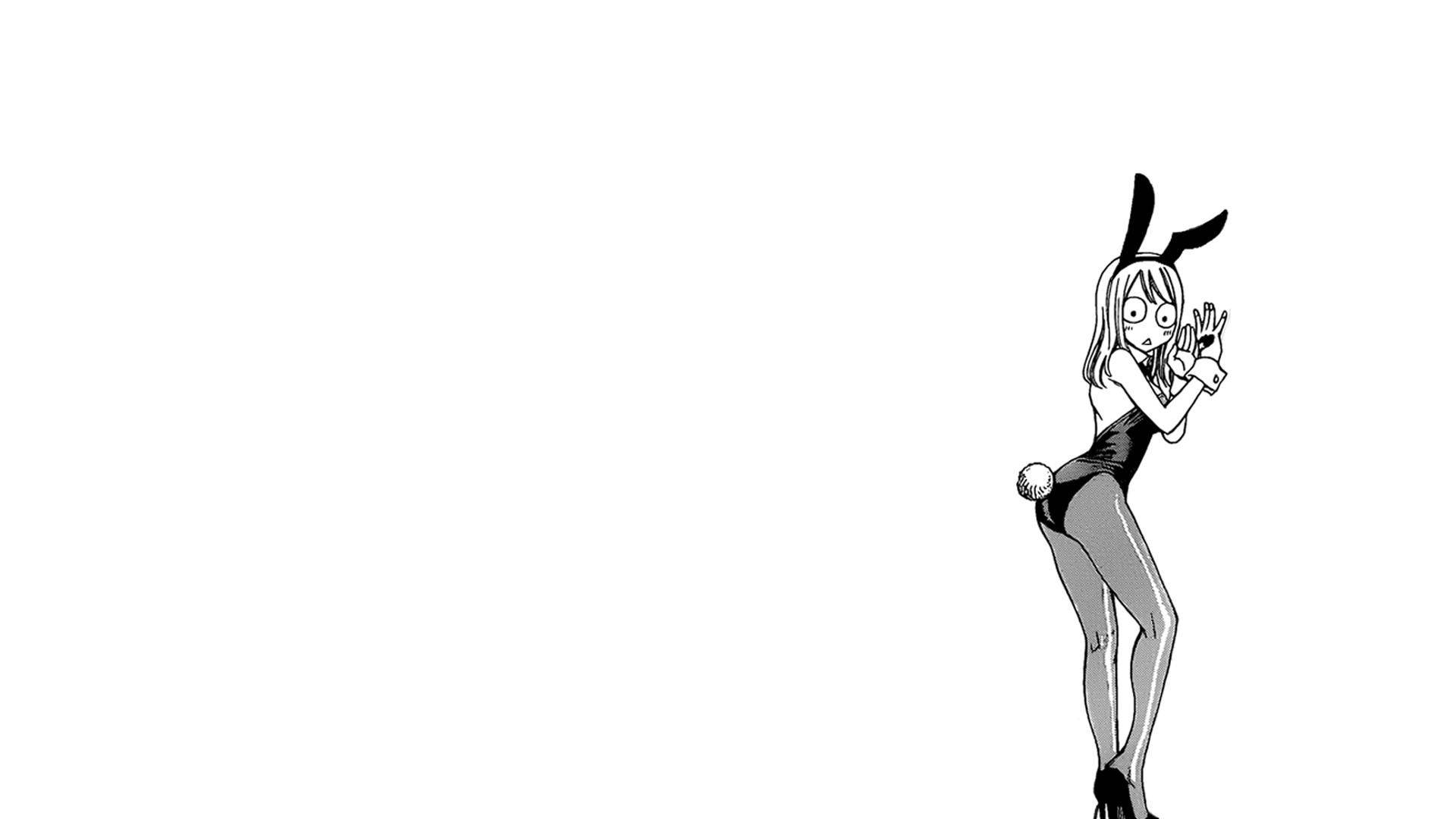 Anime Art Black And White Fairy Tail Lucy Bunny Wallpaper