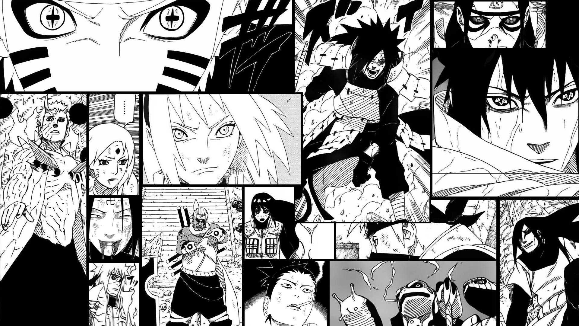 Anime Art Black And White Naruto Manga Panels Wallpaper