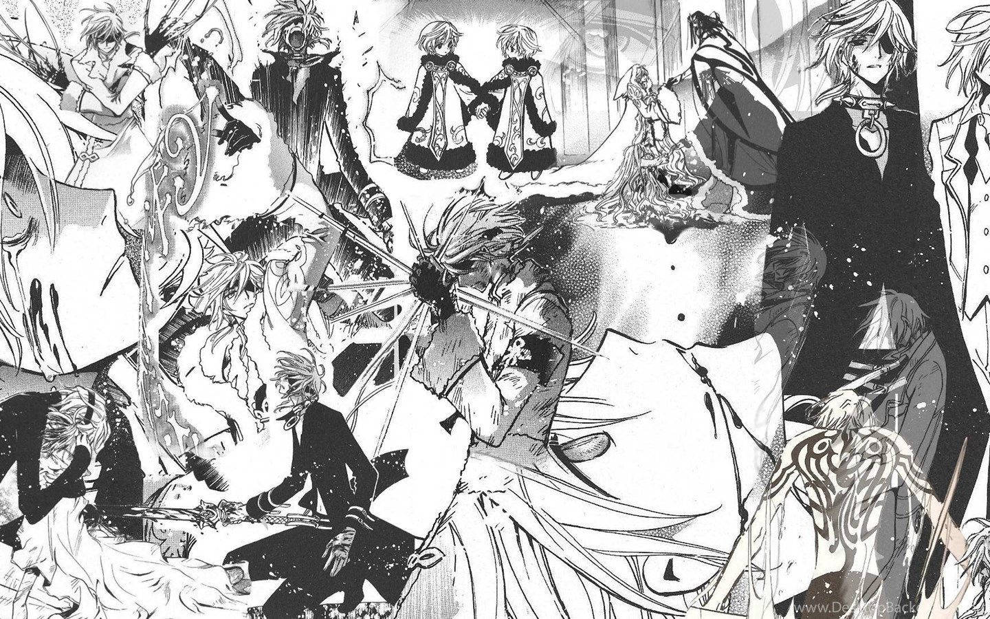 Anime Art Black And White Tsubasa Chronicles Fai Background