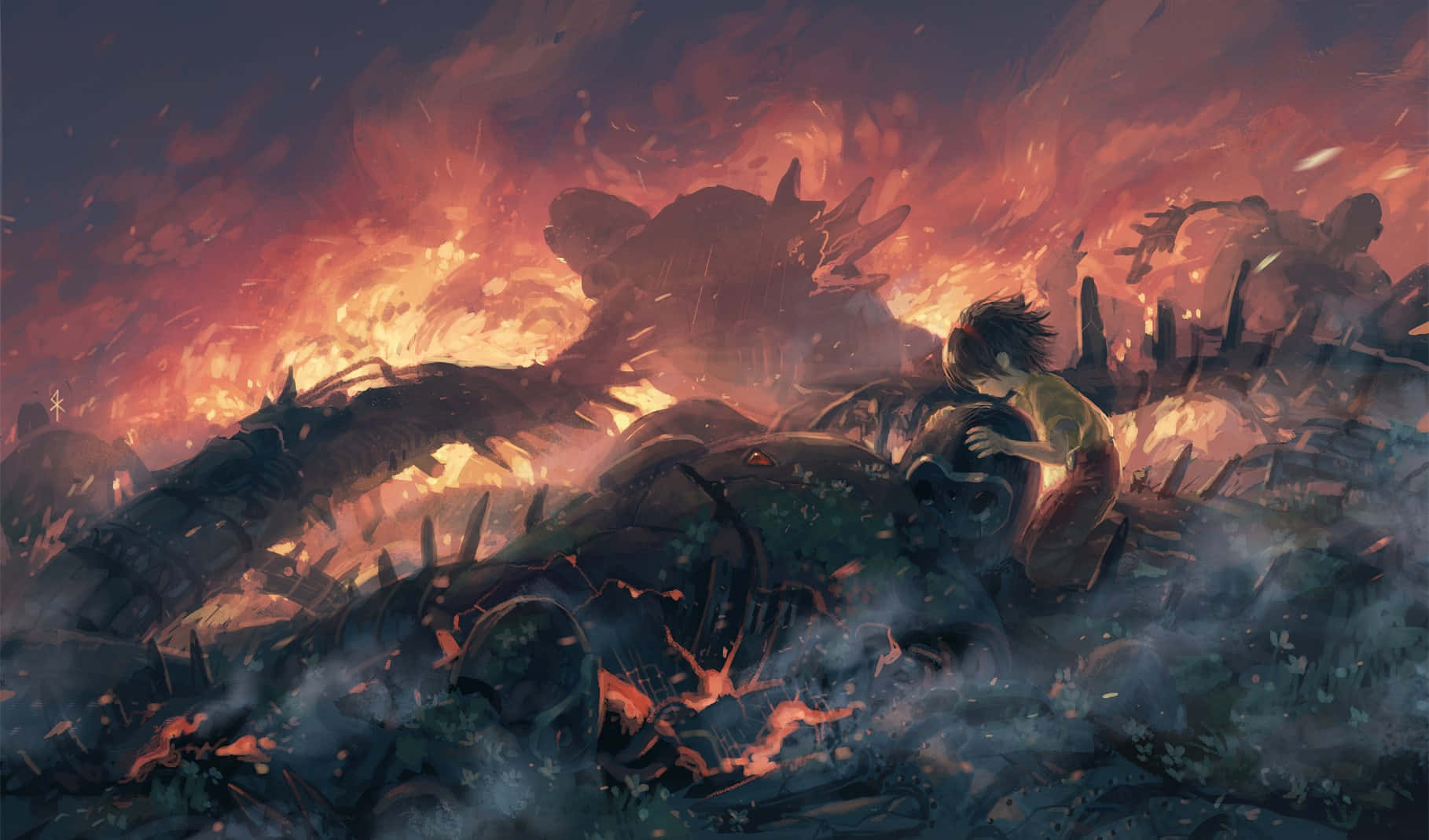 Anime Battlefield Despair Wallpaper