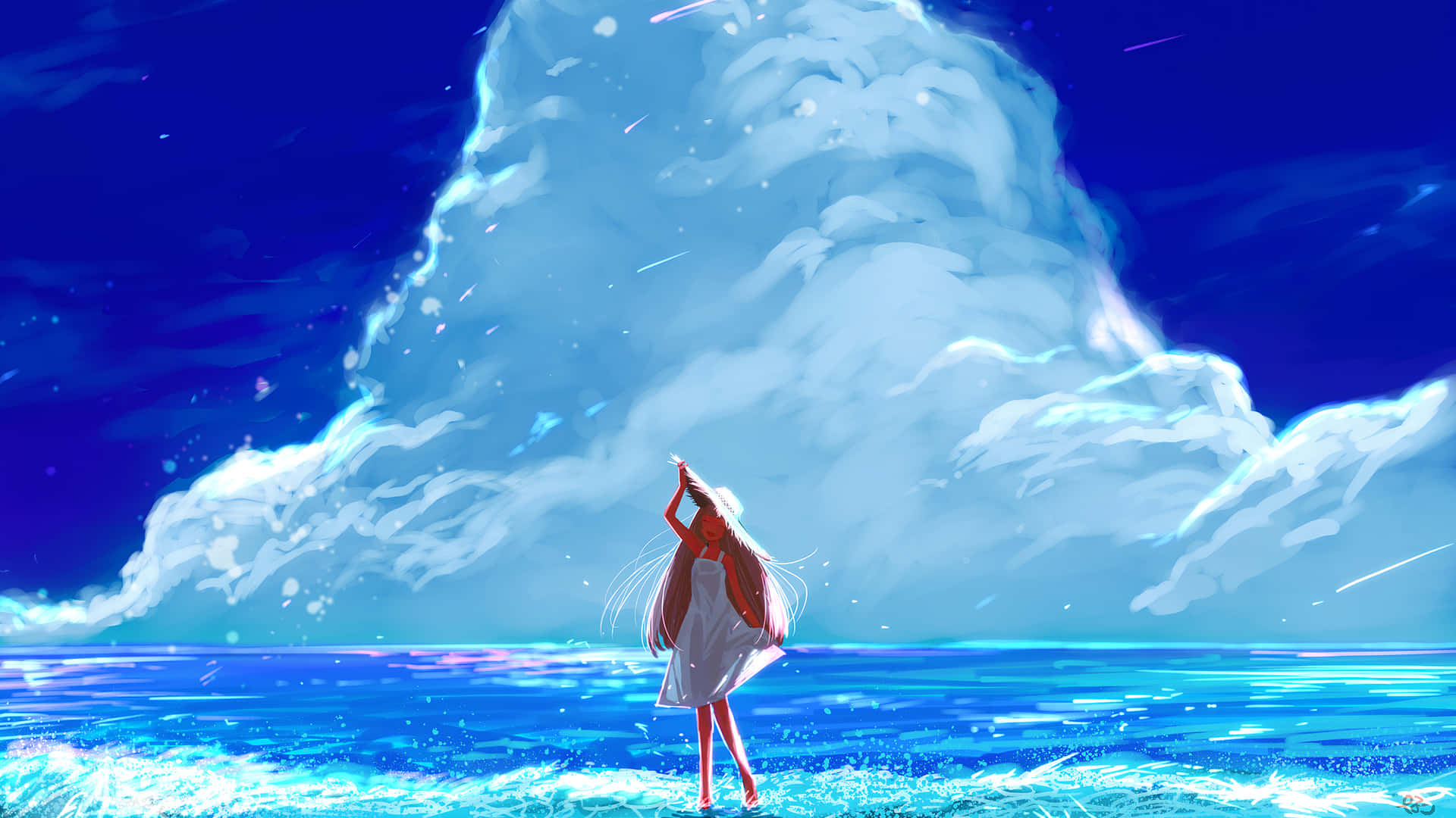 Anime Beach Background