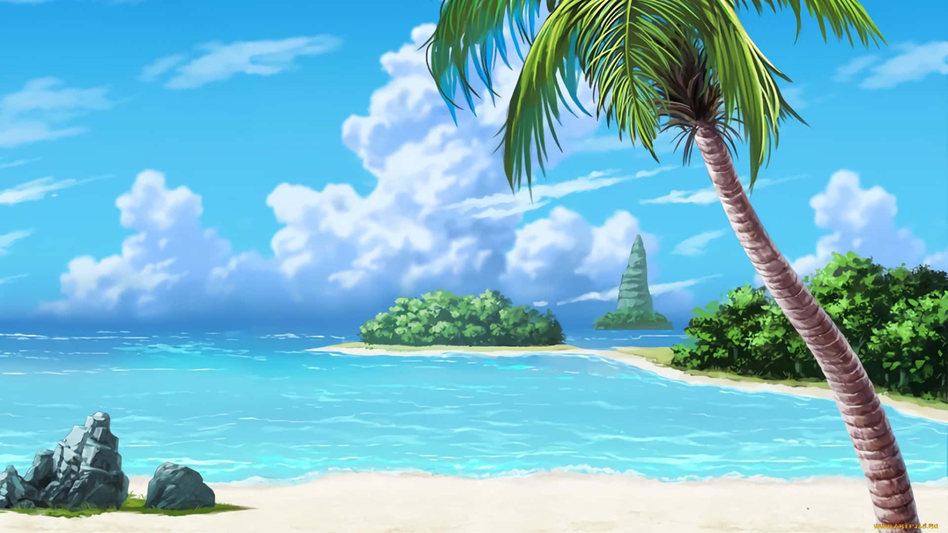 Free Anime Beach Background - Download in Illustrator, EPS, SVG, JPG, PNG |  Template.net