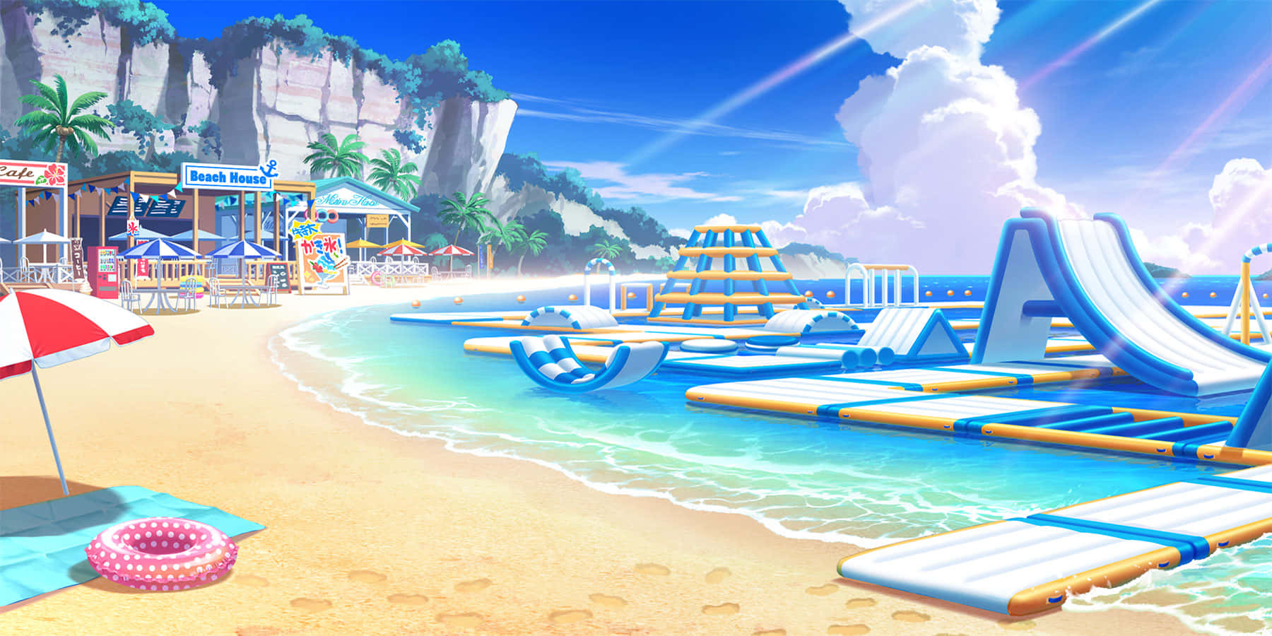 Anime beach Anime Beach Scenery HD wallpaper  Pxfuel