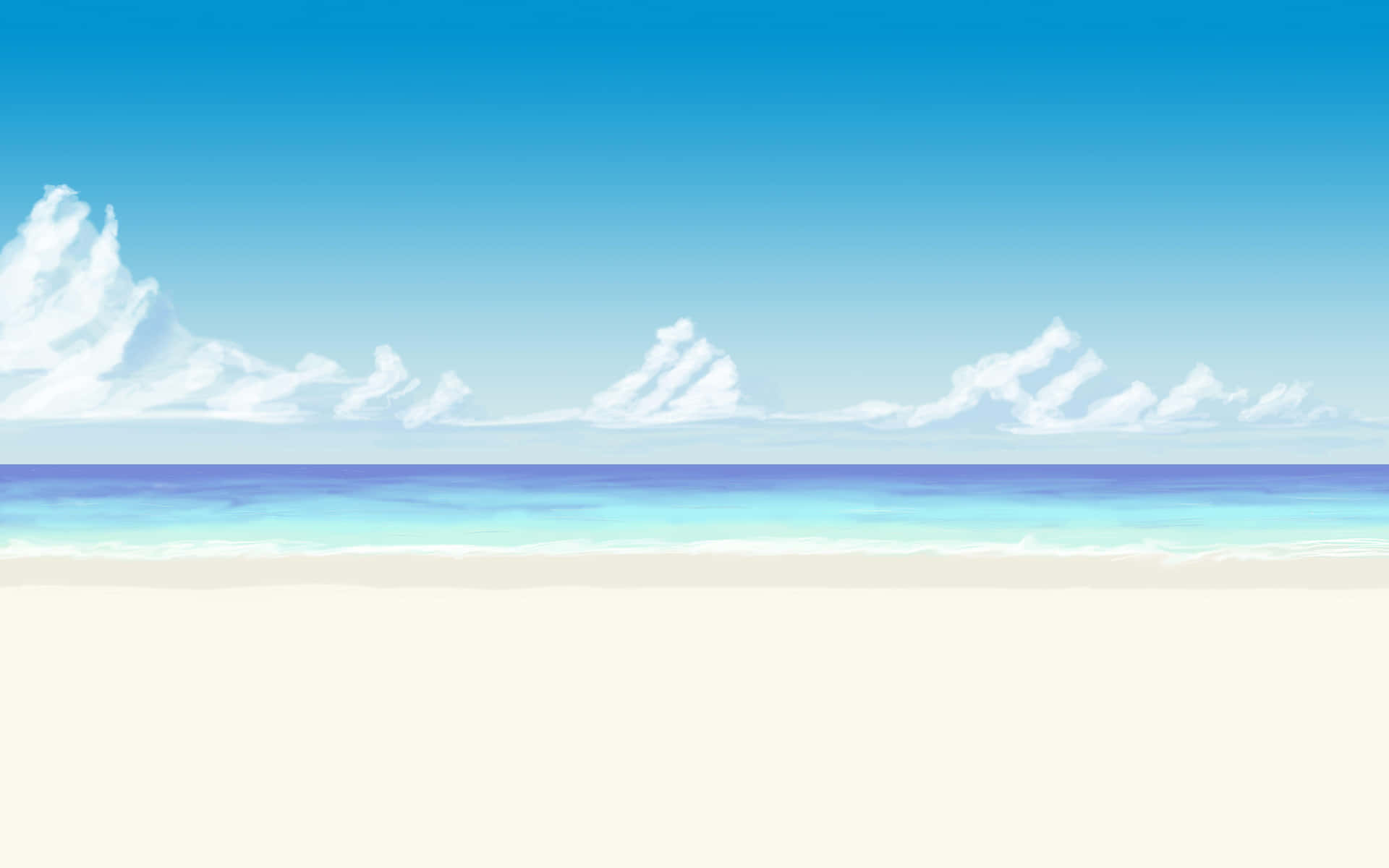 Anime Calm Beach Wallpaper