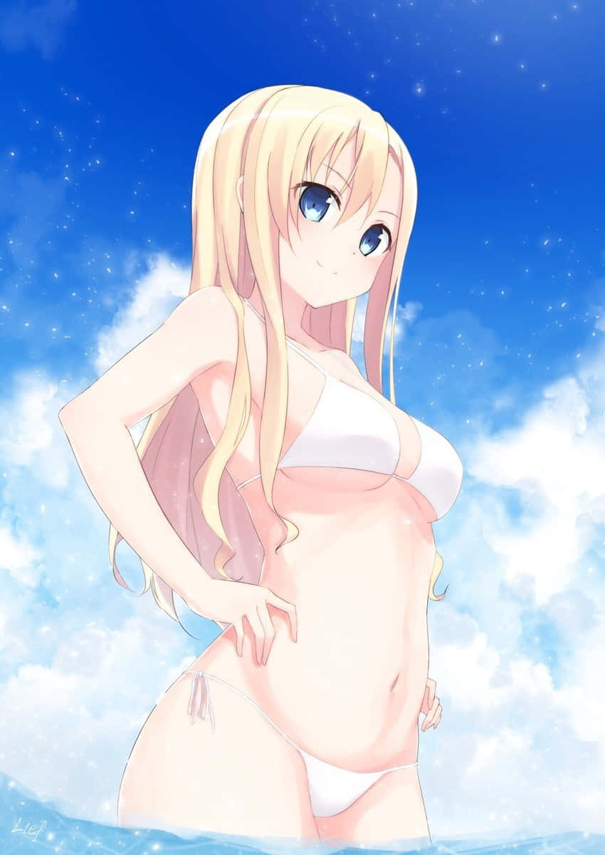 Anime Beach Summer Sky Wallpaper