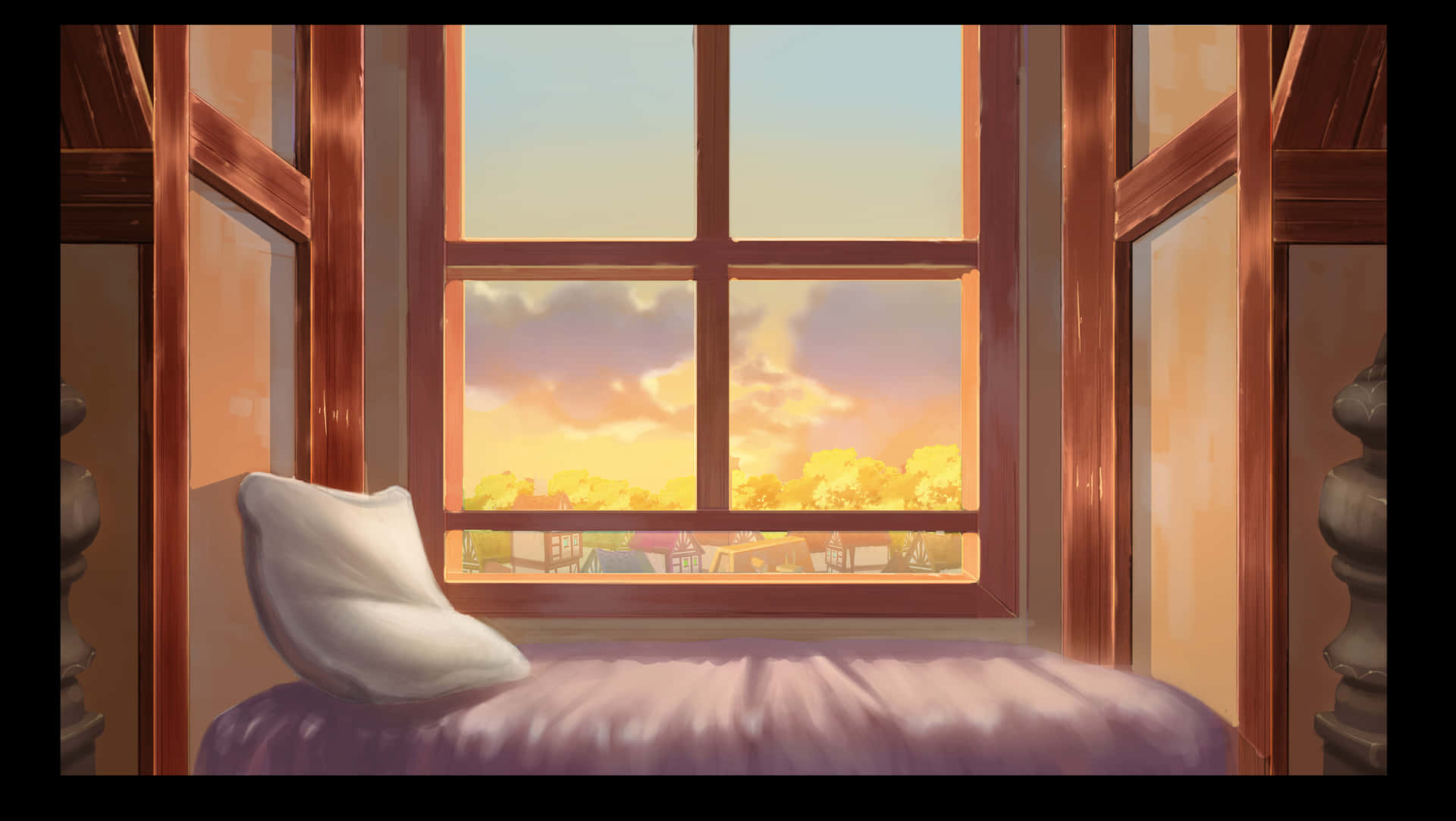 ArtStation  anime bed room background