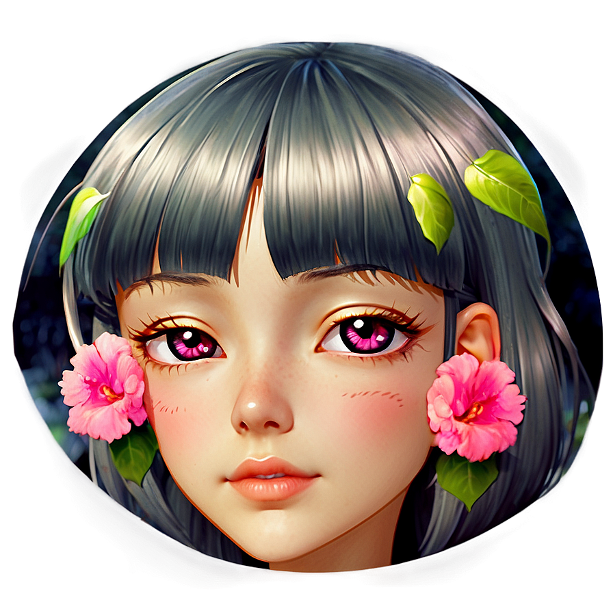 Anime Blush With Flowers Png Ifa PNG
