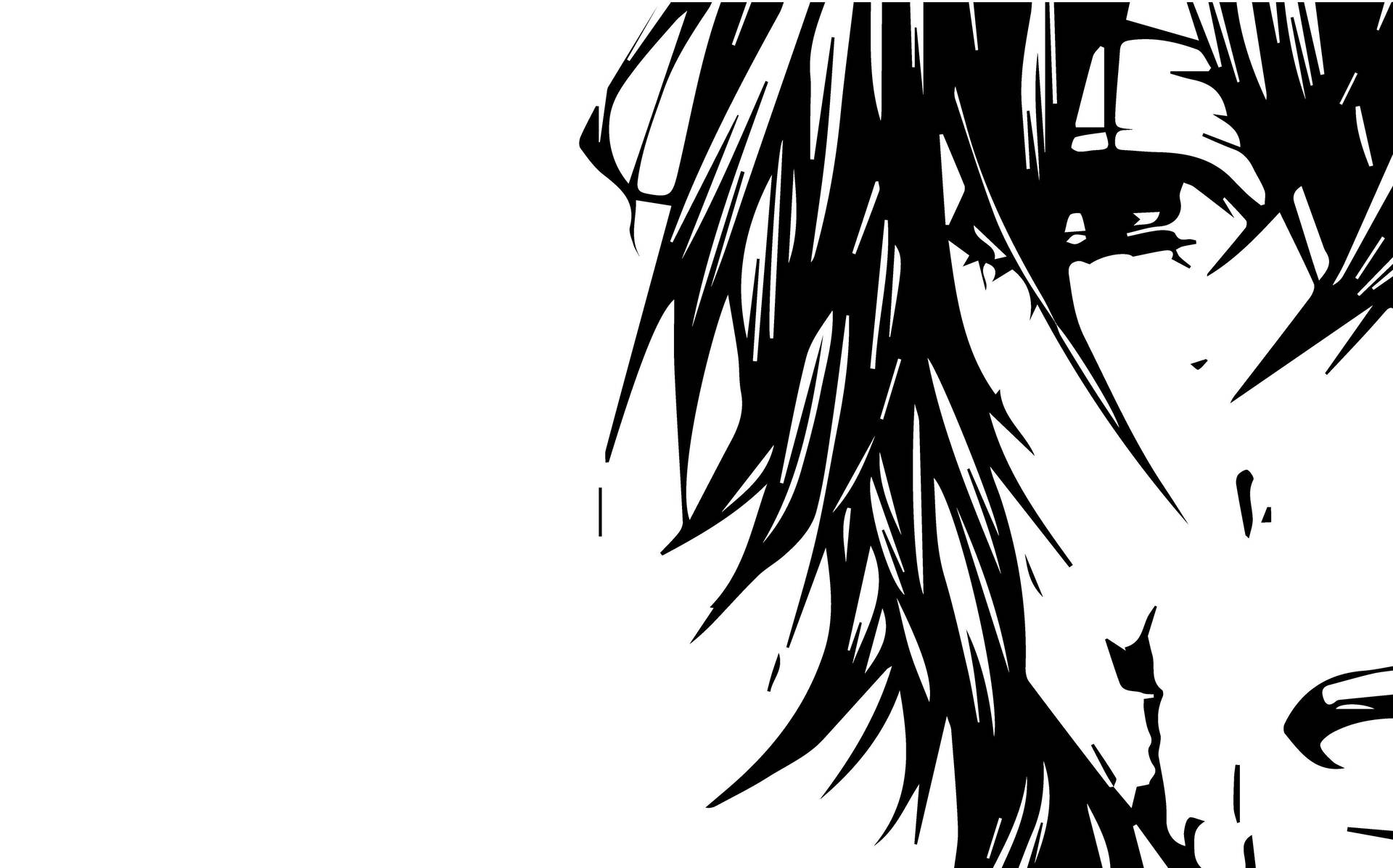 Anime Dreng Mørk Grædende Illustration Tapet. Wallpaper